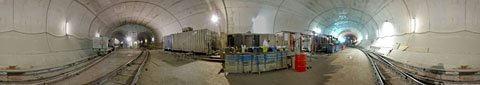 Im Gotthard-Basistunnel unterhalb Sedruns, Januar 2011 (Foto © Lucas Jacomet, lucas.jacomet.com)