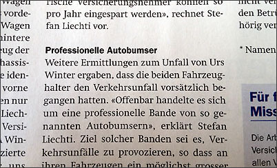 Die Autobumser (Magazin der AXA-Versicherung)