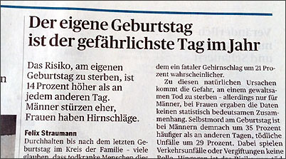 Gefährliche Geburtstage (Bund vom 13.6.12)