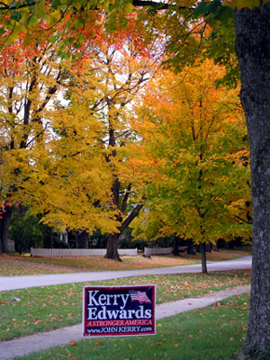 Kerry/Edwards werben in Vermont (Oktober 2004)