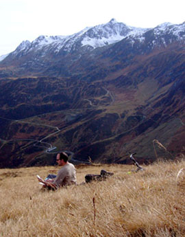 Arbeiten in der Natur - sehr inspierend! (Oberalppass/Calmut, Oktober 2008) Arbeiten in der Natur - sehr inspierend! (Oberalppass/Calmut, Oktober 2008)
