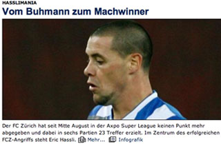 Fussballer neu mit Überschall-Speed unterwegs (www.20min.ch, Oktober 2008)