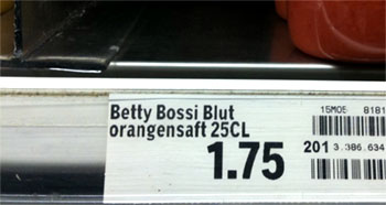 Blut von Betty Bossi