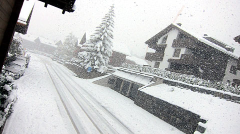 Wintereinbruch in Sedrun, 8. Oktober 2011