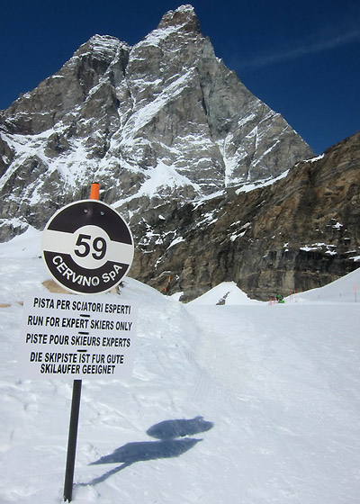 Nur fur gute Skilaufer