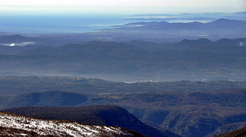 Aussicht von der Montagne de l'Audibergue (1600m), 23. Februar 2012