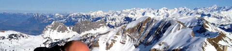 Aussicht vom Brienzer Rothorn nach Nordosten, 29.2.2012