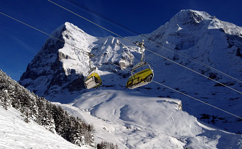 Skifahren im Gebiet Kleine Scheidegg, 12.12.12