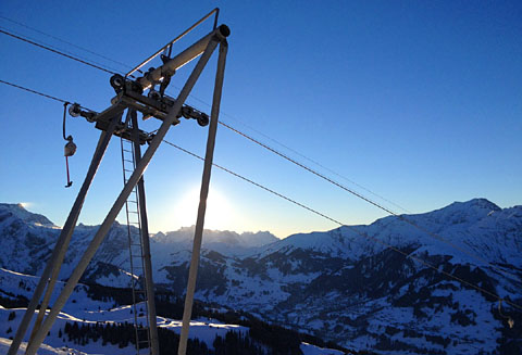 Skifahren auf der Elsigenalp, Dezember 2013 - klicken für mehr Fotos